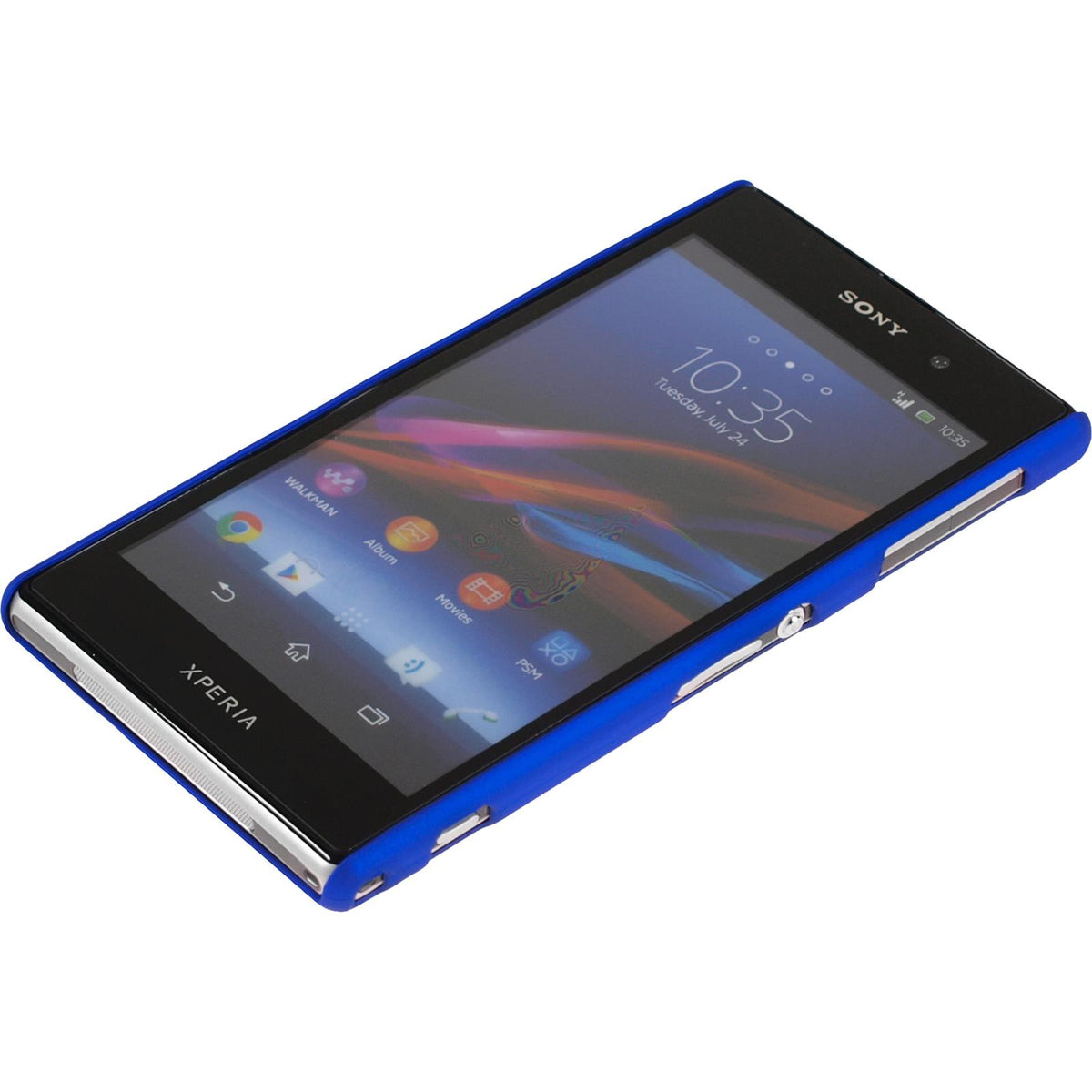 Case für Sony Xperia Z1 - Hülle blau gummiert Hard-case – Ansicht 4
