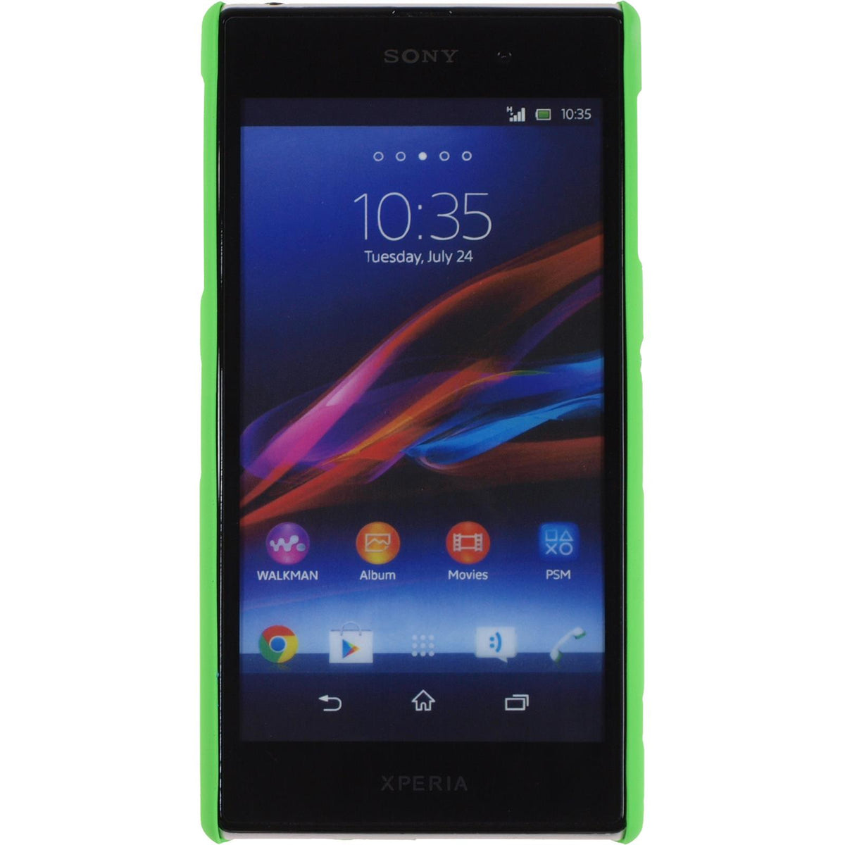 Case für Sony Xperia Z1 - Hülle grün gummiert Hard-case – Ansicht 2