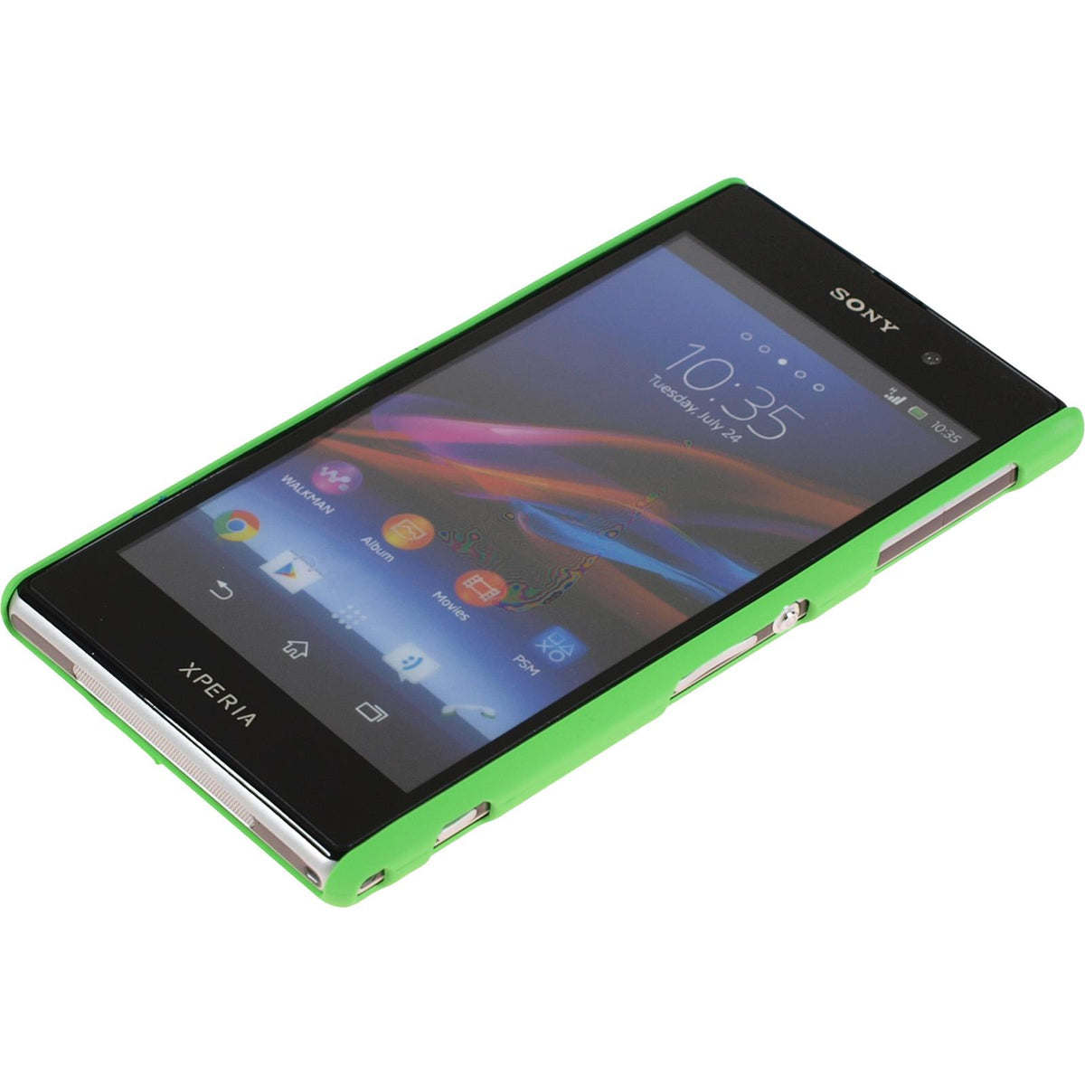 Case für Sony Xperia Z1 - Hülle grün gummiert Hard-case – Ansicht 4