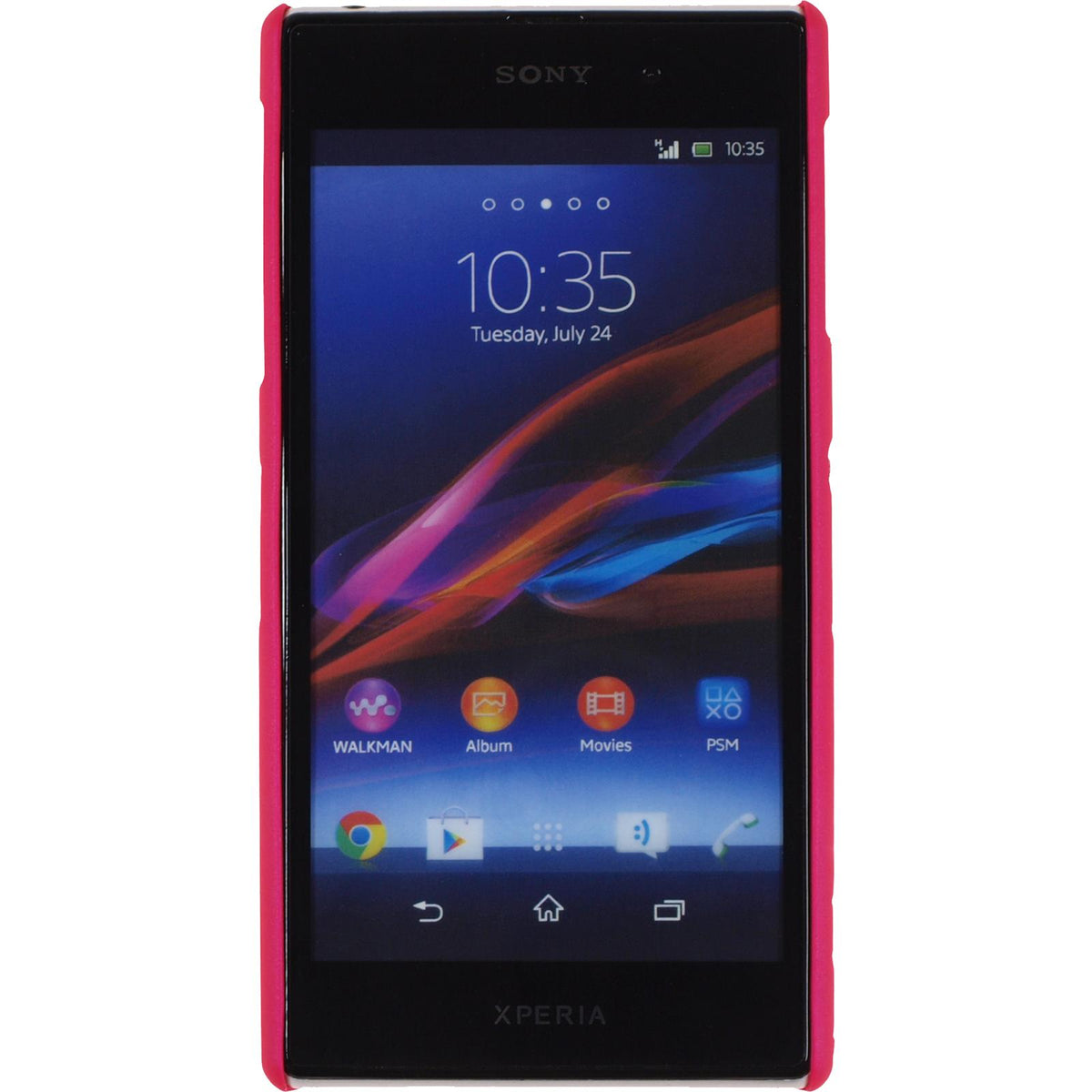 Case für Sony Xperia Z1 - Hülle pink gummiert Hard-case – Ansicht 2