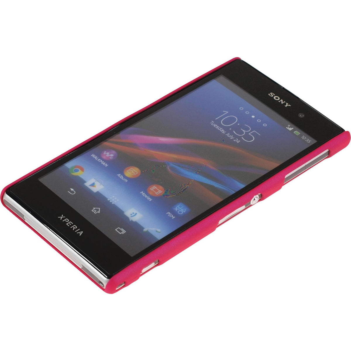 Case für Sony Xperia Z1 - Hülle pink gummiert Hard-case – Ansicht 4