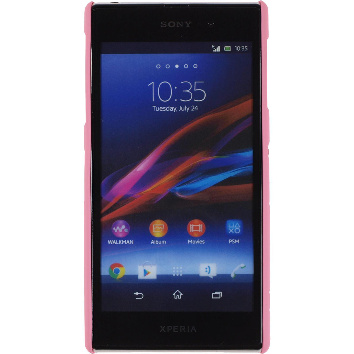 Case für Sony Xperia Z1 - Hülle rosa gummiert Hard-case – Ansicht 2