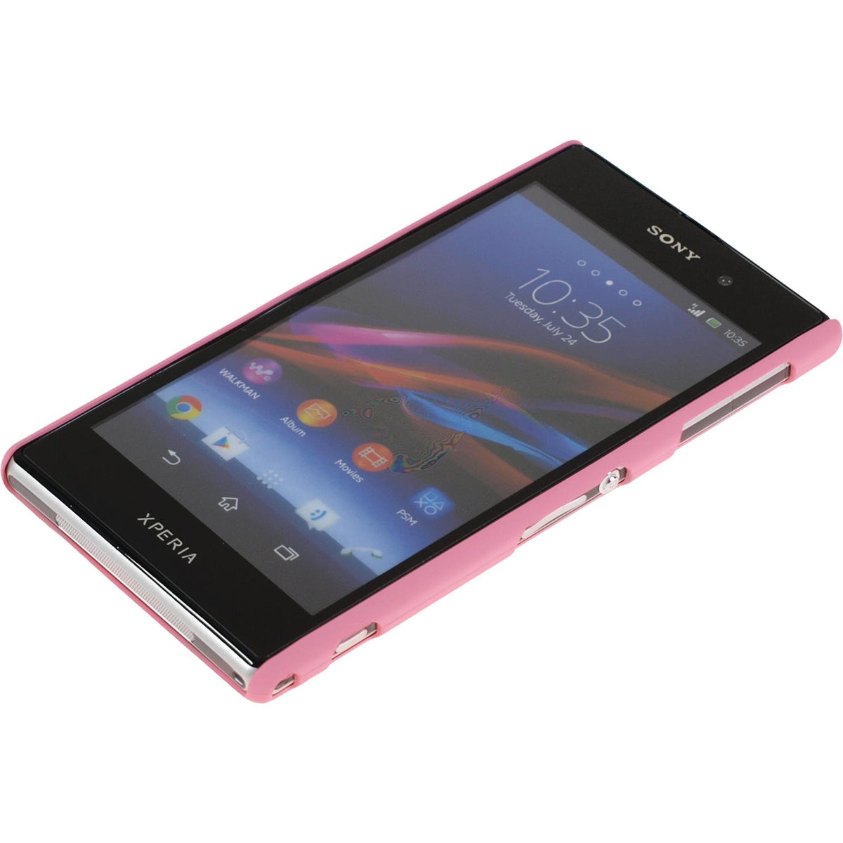 Case für Sony Xperia Z1 - Hülle rosa gummiert Hard-case – Ansicht 4