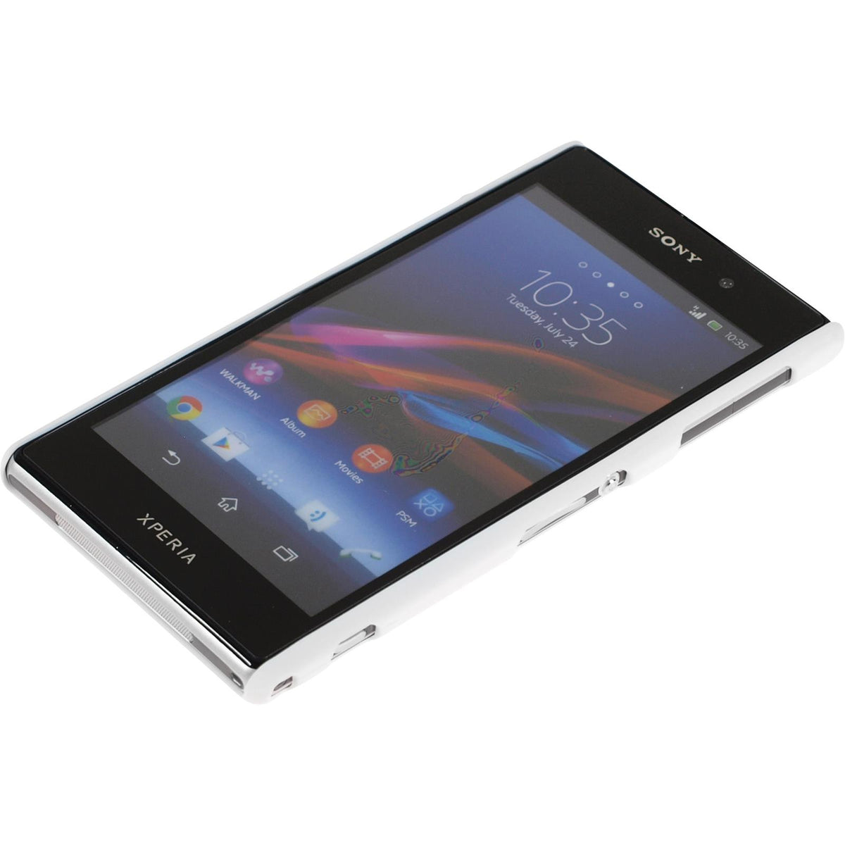 Case für Sony Xperia Z1 - Hülle weiß gummiert Hard-case – Ansicht 4