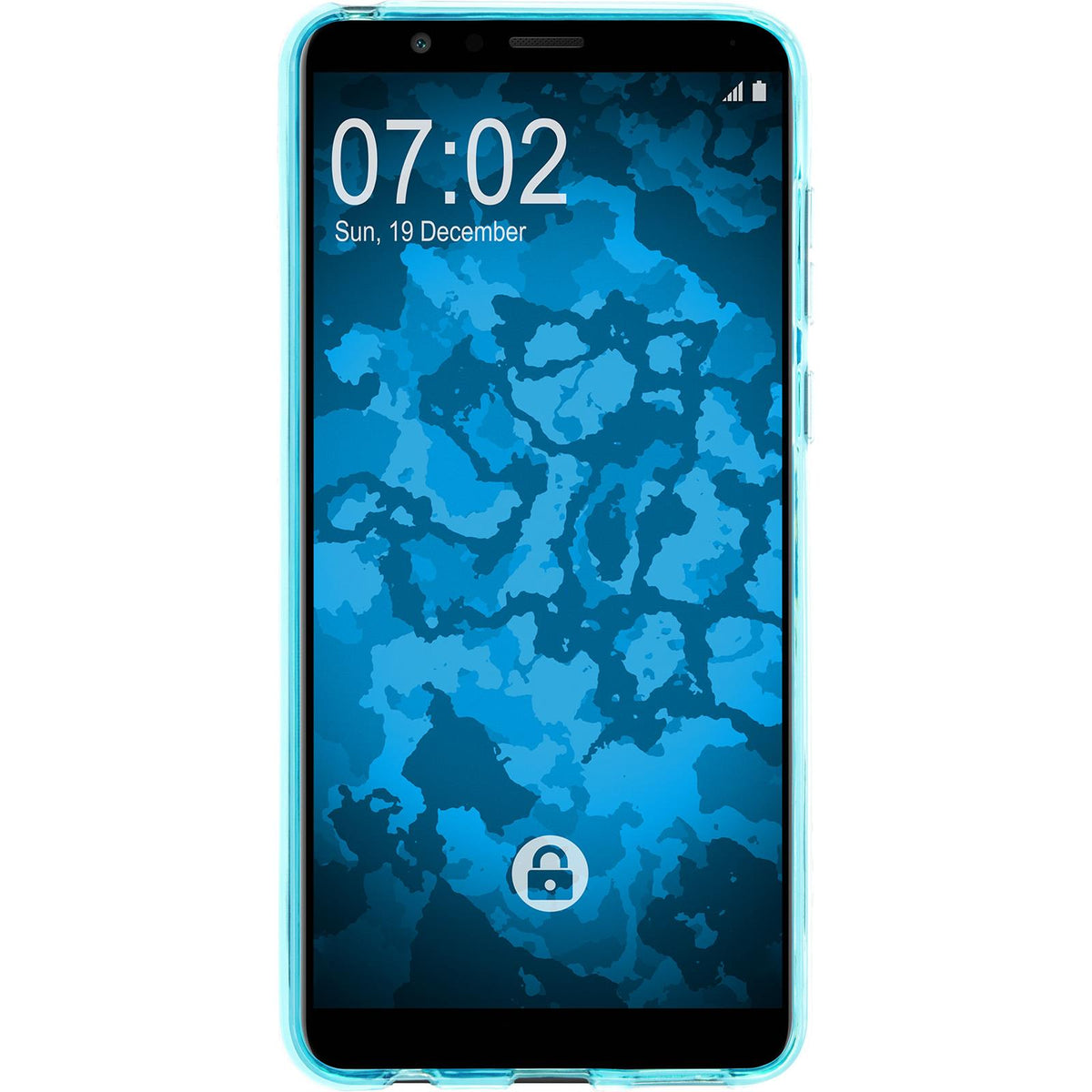 Case für Huawei Honor 7x - türkis Silikon Hülle transparent – Ansicht 2