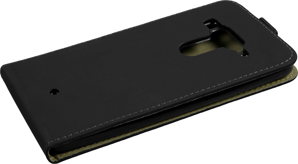 Kunst-Lederhülle für HTC U12+ - Flip-Case schwarz – Ansicht 3