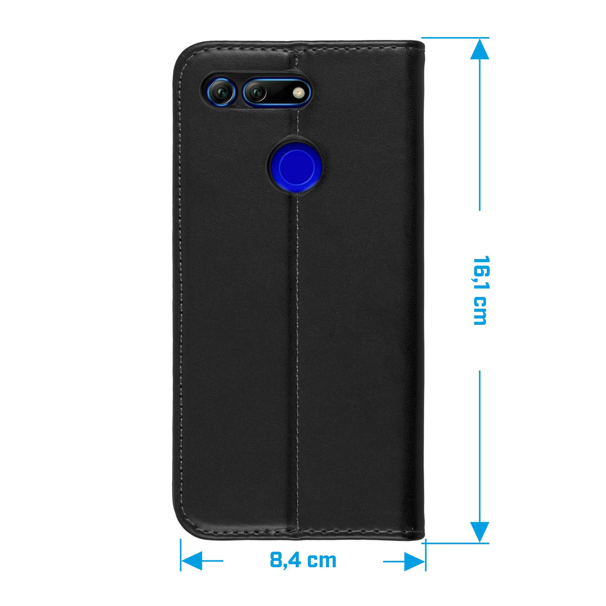Kunst-Lederhülle für Huawei Honor View 20 - Book-Case schwarz – Ansicht 6