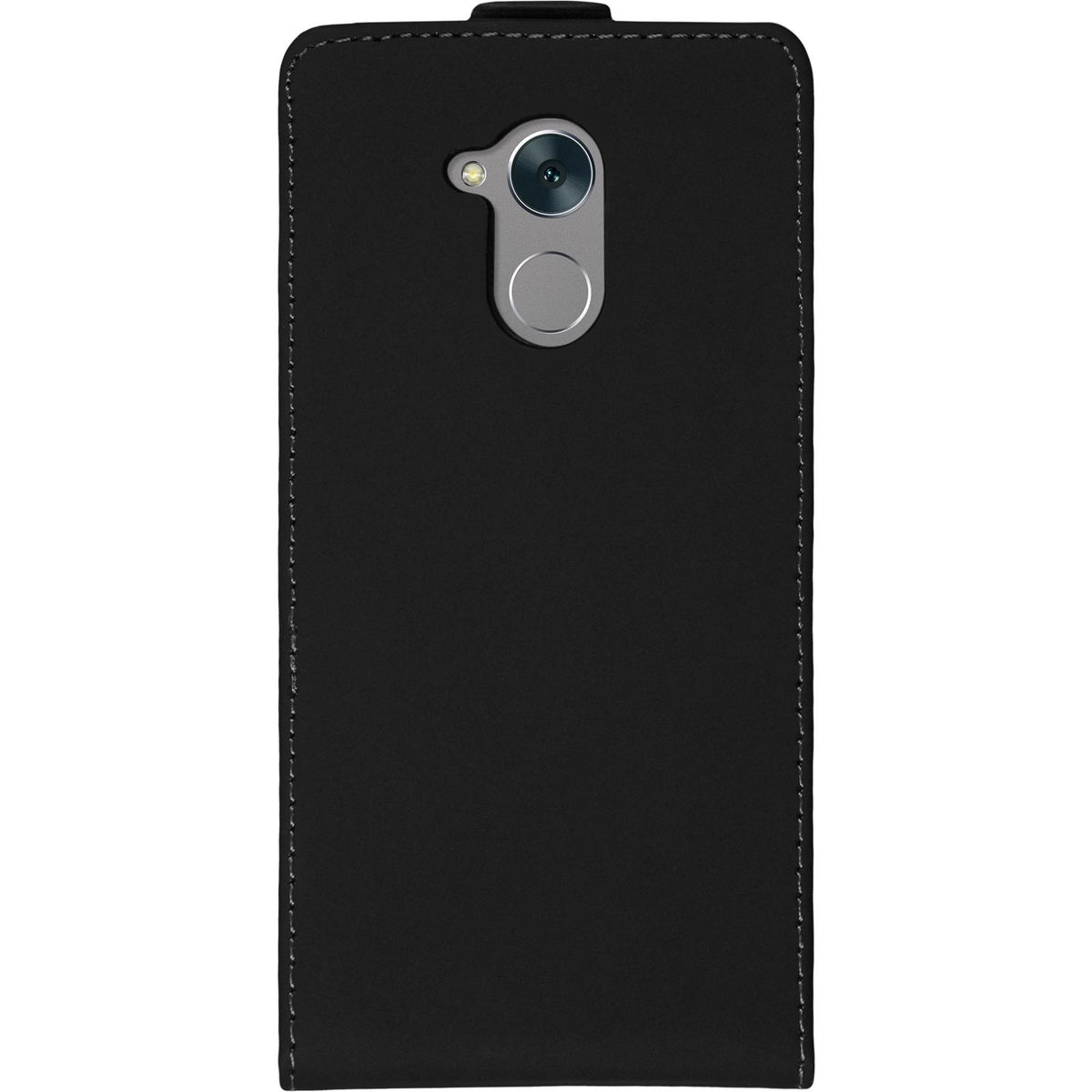 Kunst-Lederhülle für Huawei Nova Smart (Honor 6c) - Flip-Case schwarz – Ansicht 3