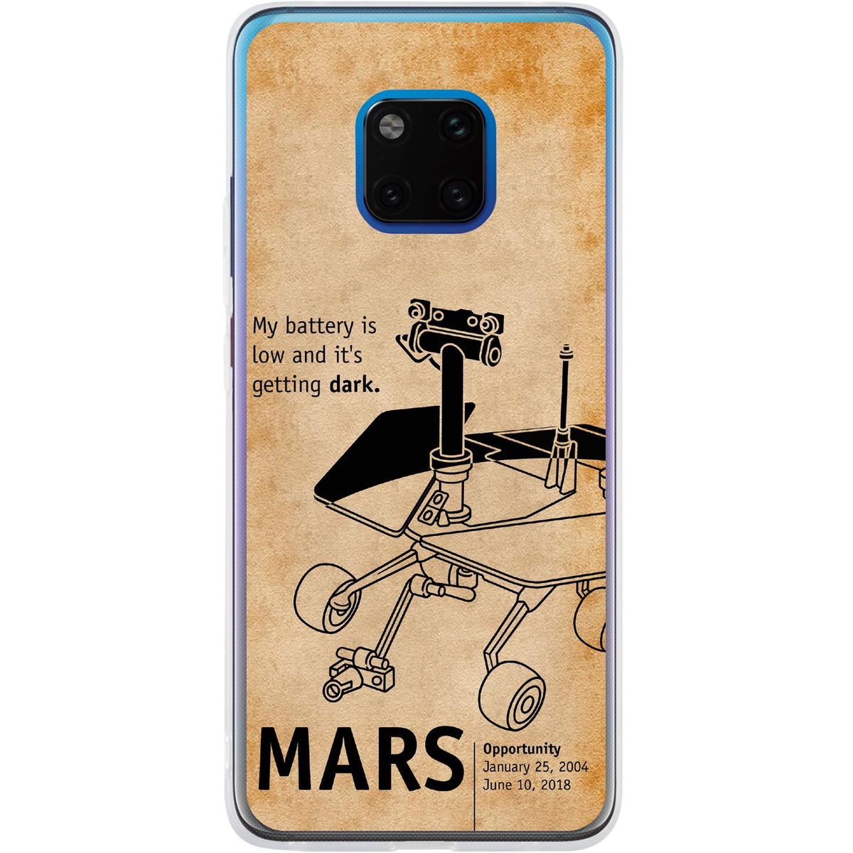 Case für Huawei Mate 20 Pro Silikon-Hülle Space Rover M2 – Ansicht 2