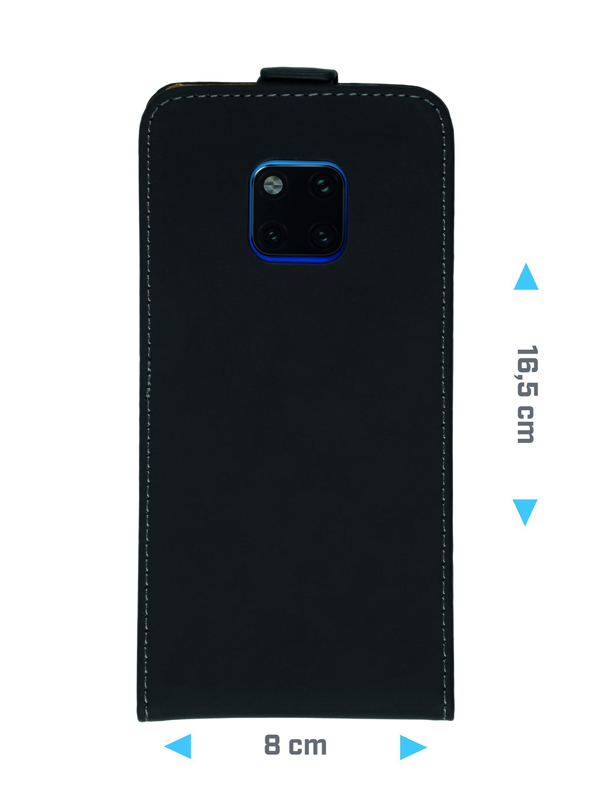 Kunst-Lederhülle für Sony Xperia XZ3 - Flip-Case schwarz – Ansicht 4