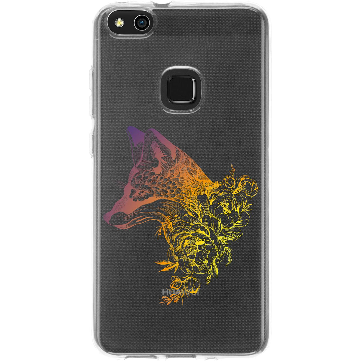 Case für Huawei P10 Lite Silikon-Hülle Floral Fuchs M1-3 – Ansicht 2