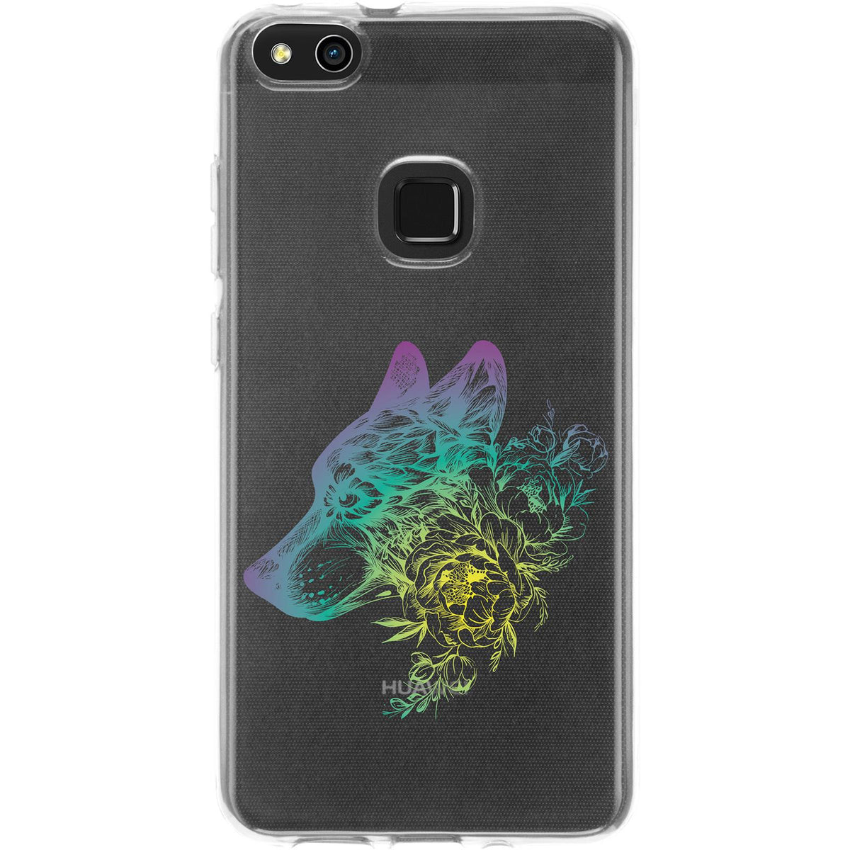 Case für Huawei P10 Lite Silikon-Hülle Floral Wolf M3-4 – Ansicht 2