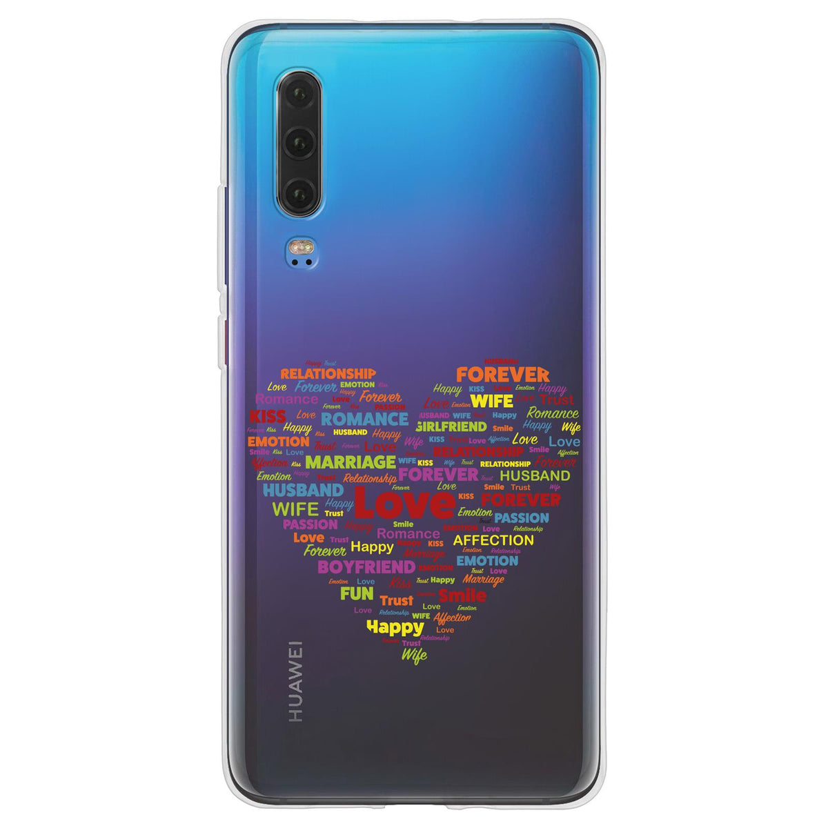 Case für Huawei P30 Silikon-Hülle pride Herz M5 – Ansicht 2