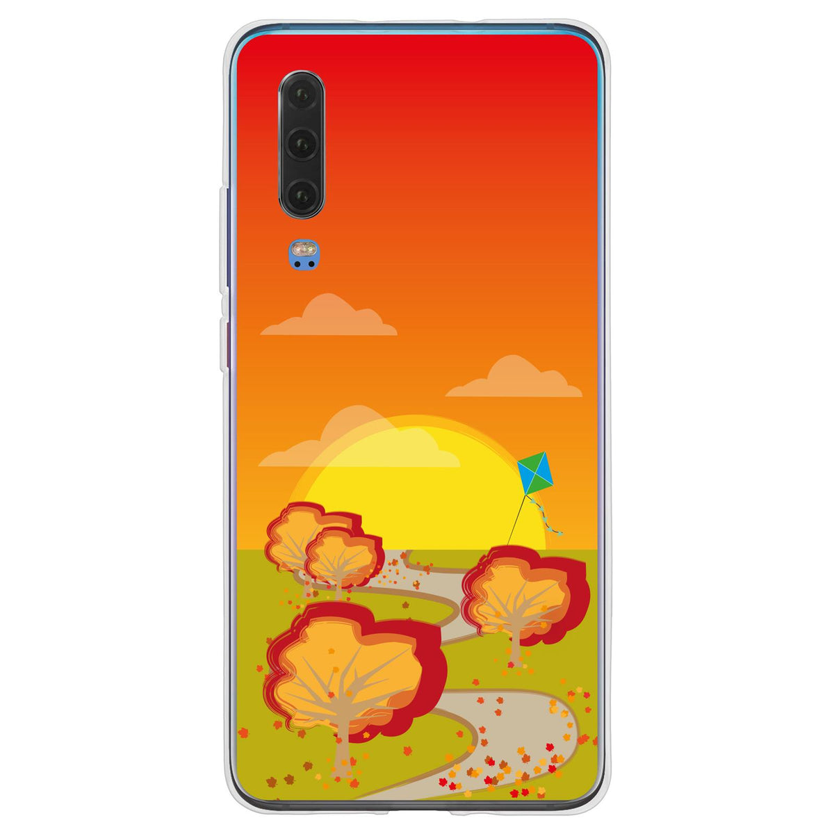 Case für Huawei P30 Silikon-Hülle Herbst Drache/Kite M2 – Ansicht 2