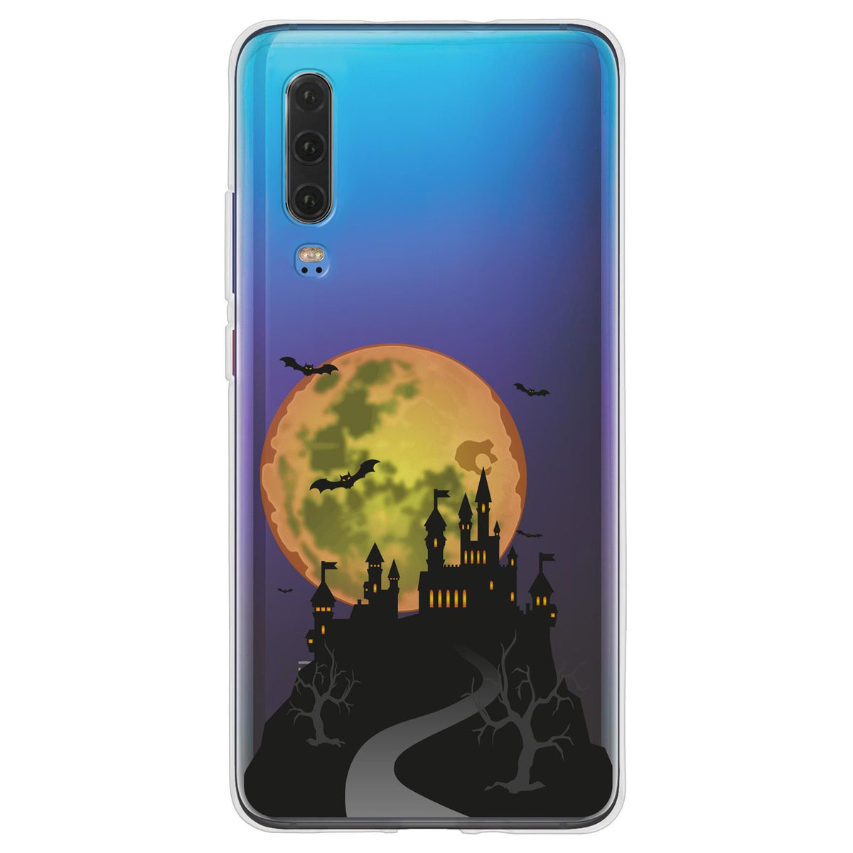 Case für Huawei P30 Silikon-Hülle Herbst Spukschloss M4 – Ansicht 2