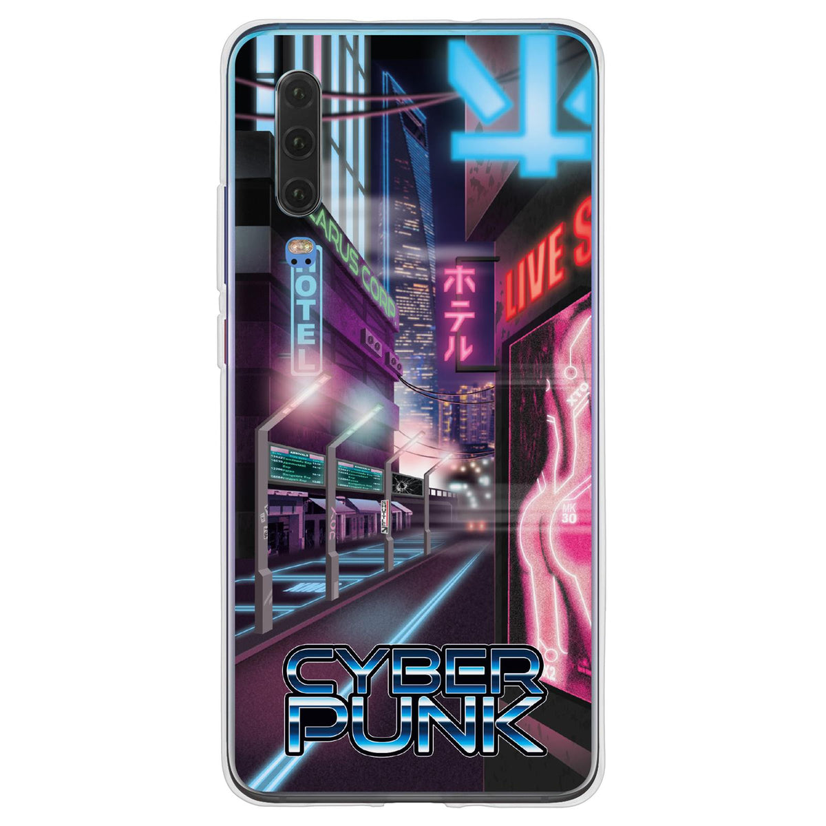 Case für Huawei P30 Silikon-Hülle Retro Wave Cyberpunk.01 M4 – Ansicht 2