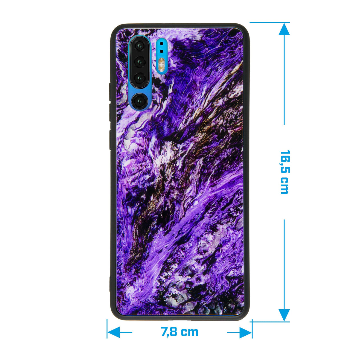 Hybridhülle für Huawei P30 Pro - mit Glasrücken - Marmor-Muster Design:03 – Ansicht 2