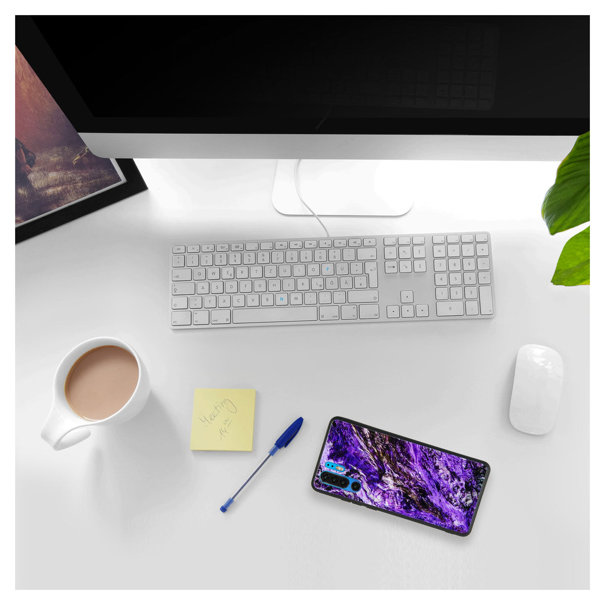 Hybridhülle für Huawei P30 Pro - mit Glasrücken - Marmor-Muster Design:03 – Ansicht 4
