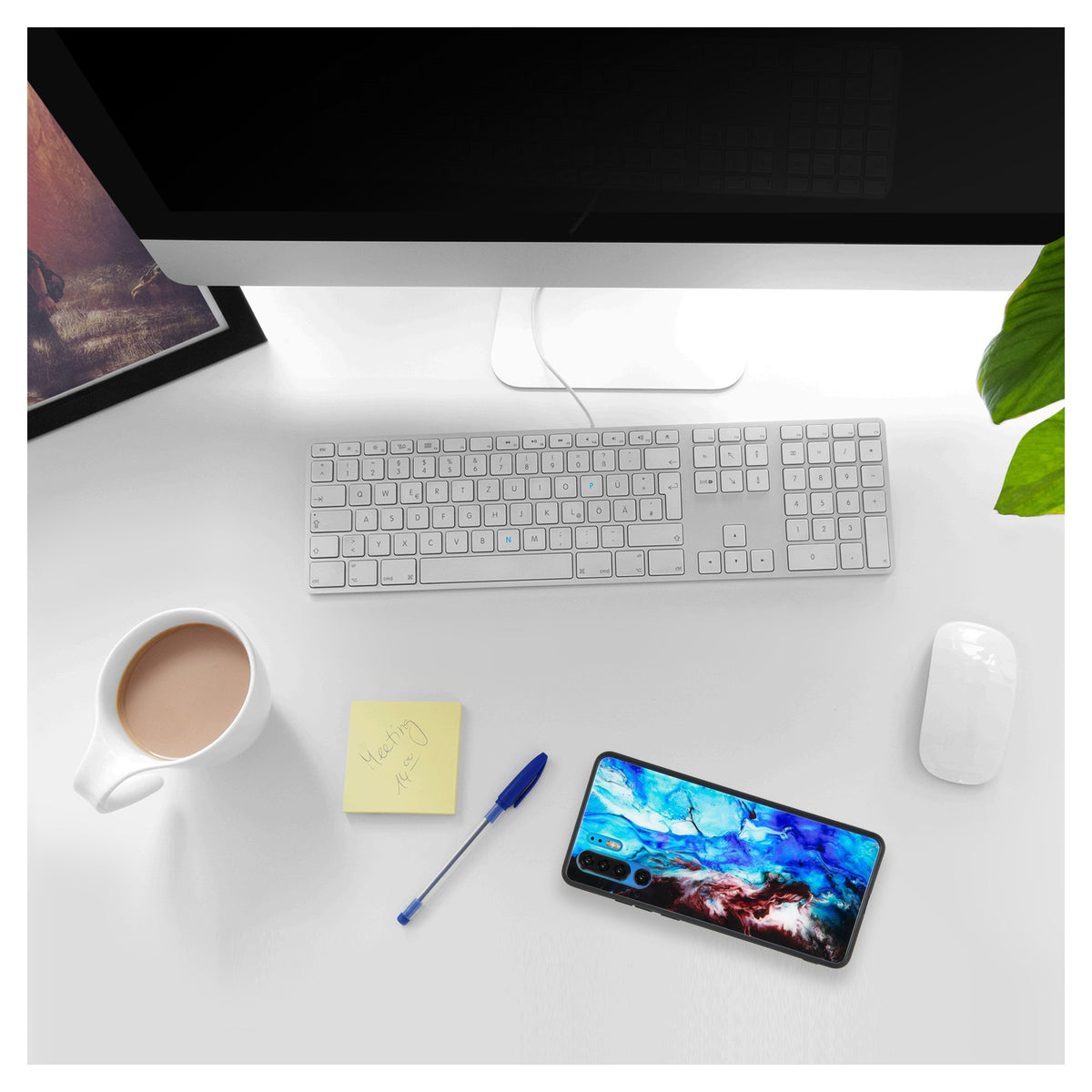 Hybridhülle für Huawei P30 Pro - mit Glasrücken - Marmor-Muster Design:04 – Ansicht 4