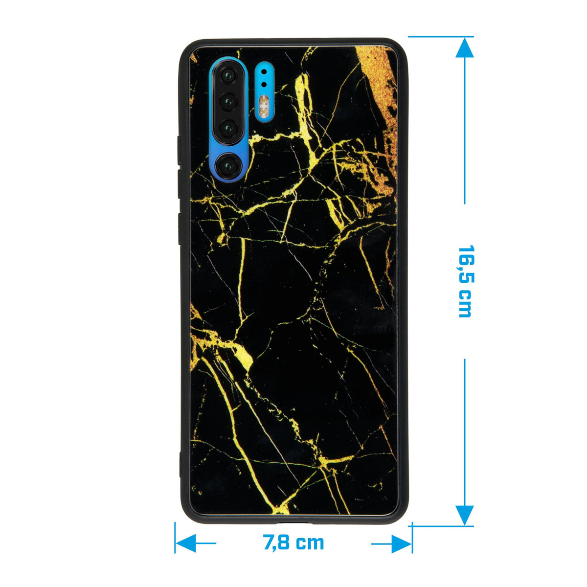 Hybridhülle für Huawei P30 Pro - mit Glasrücken - Marmor-Muster Design:05 – Ansicht 2