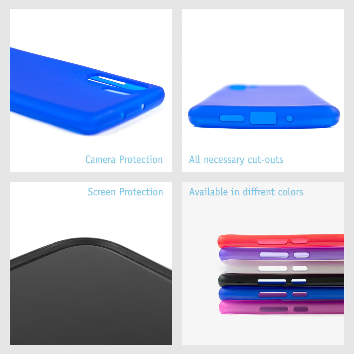 Case für Huawei P30 Pro / P30 Pro New Edition - blau Silikon Hülle matt – Ansicht 4