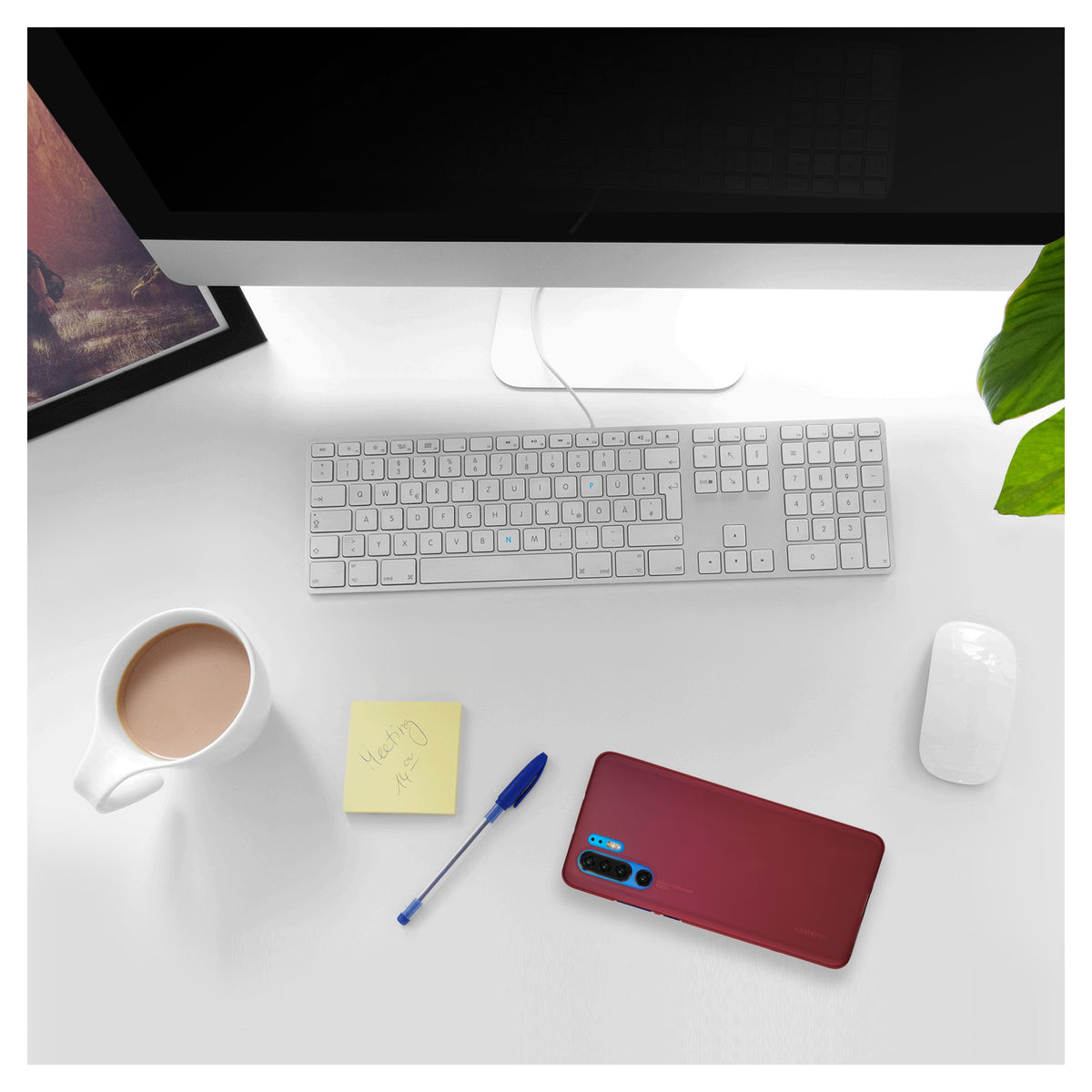 Case für Huawei P30 Pro / P30 Pro New Edition - rot Silikon Hülle matt – Ansicht 4