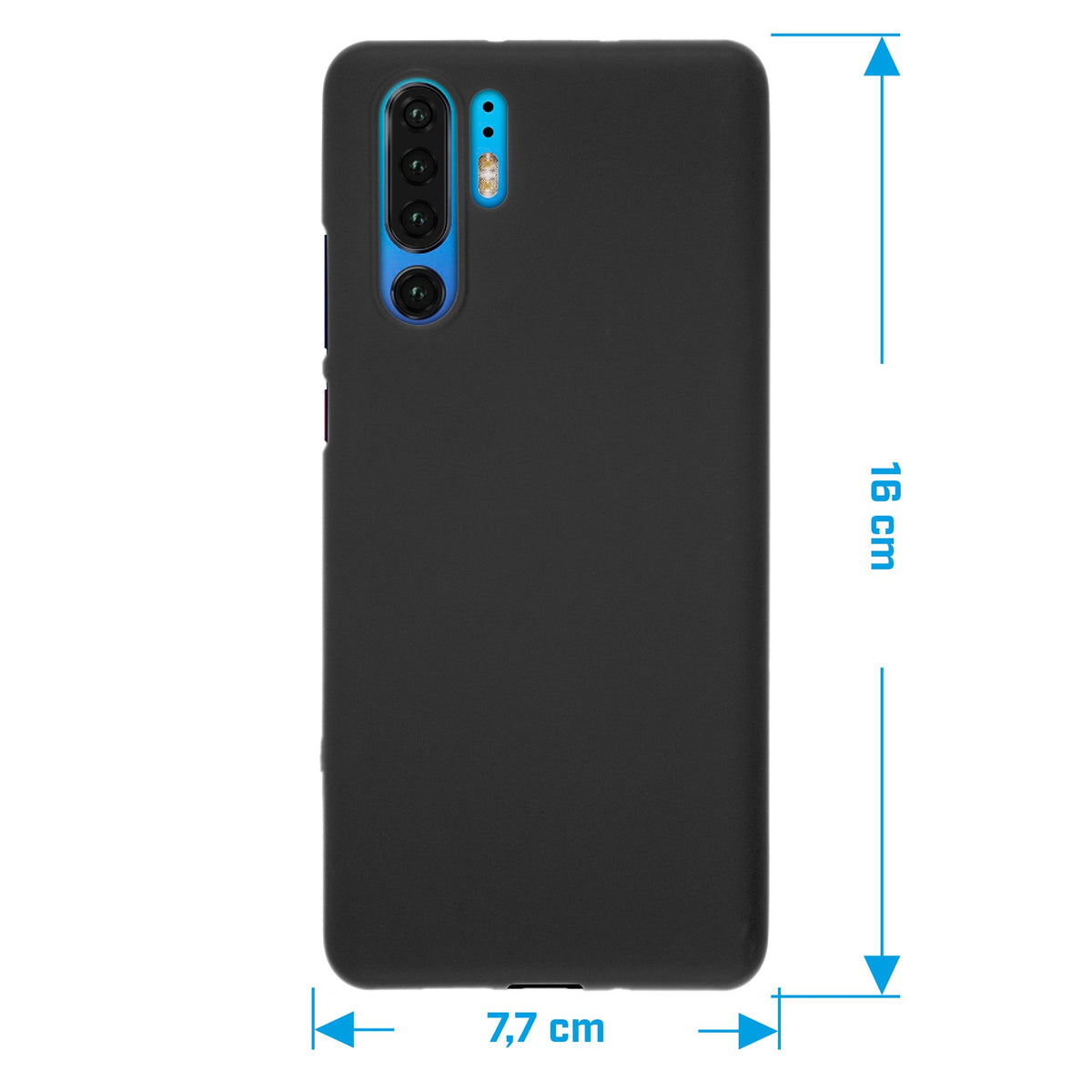 Case für Huawei P30 Pro / P30 Pro New Edition - schwarz Silikon Hülle matt – Ansicht 2
