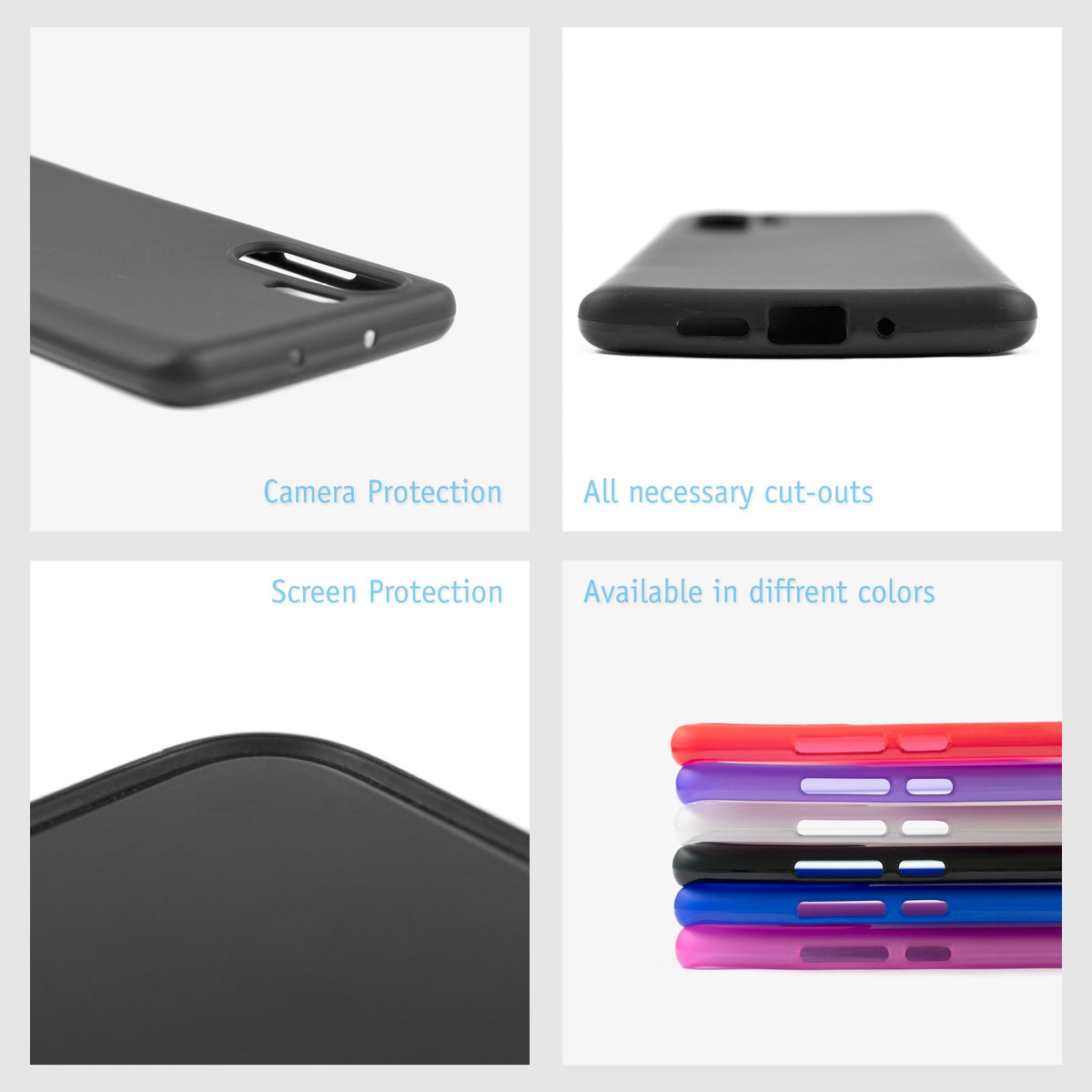 Case für Huawei P30 Pro / P30 Pro New Edition - schwarz Silikon Hülle matt – Ansicht 4