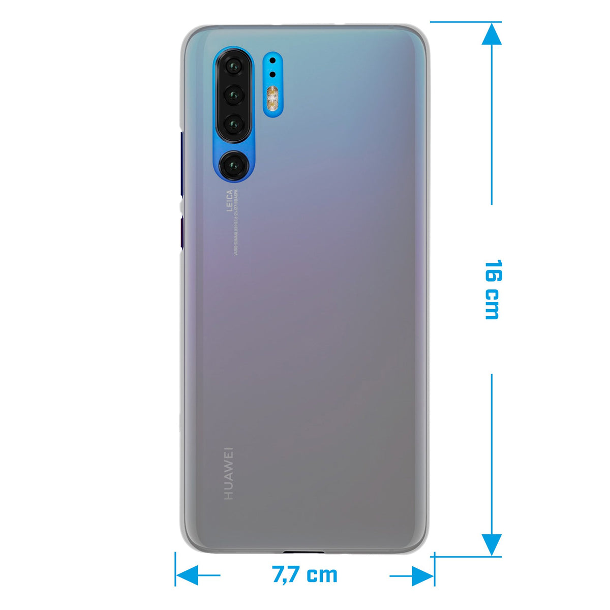 Case für Huawei P30 Pro / P30 Pro New Edition - transparent-weiß Silikon Hülle matt – Ansicht 2