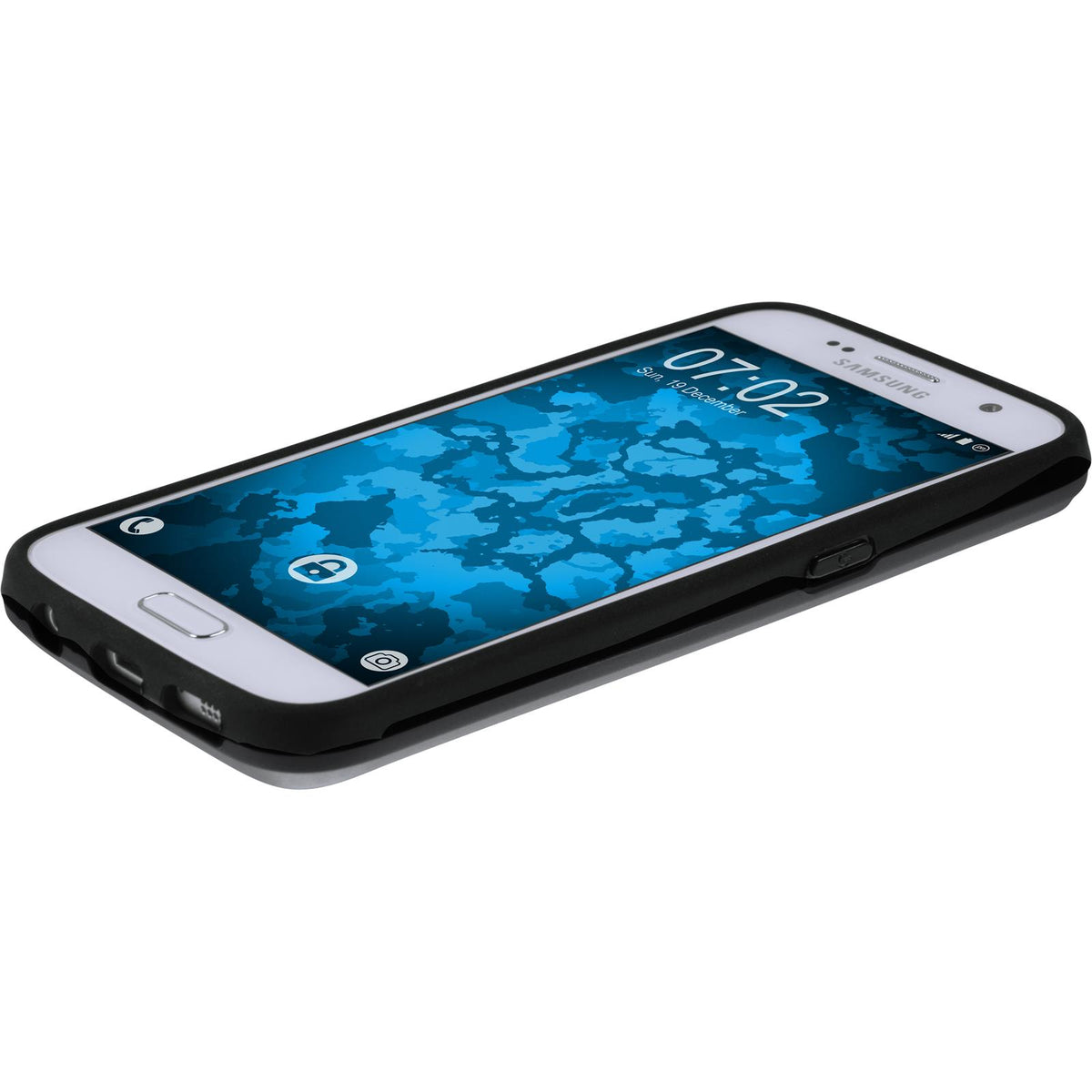 Hybridhülle für Samsung Galaxy S7 - brushed Case grau Schutzhülle – Ansicht 4