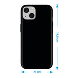 PhoneNatic Case kompatibel mit Apple iPhone 14 - Schwarz Silikon Hülle crystal-case Cover