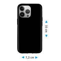 PhoneNatic Case kompatibel mit iPhone 14 Pro - schwarz Silikon Hülle crystal-case Cover