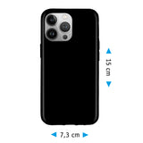 PhoneNatic Case kompatibel mit iPhone 14 Pro - schwarz Silikon Hülle crystal-case Cover