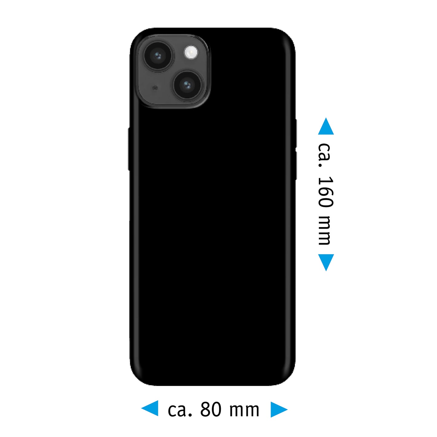 PhoneNatic Case kompatibel mit iPhone 15 Plus – Schwarz Silikon Hülle crystal-case Cover