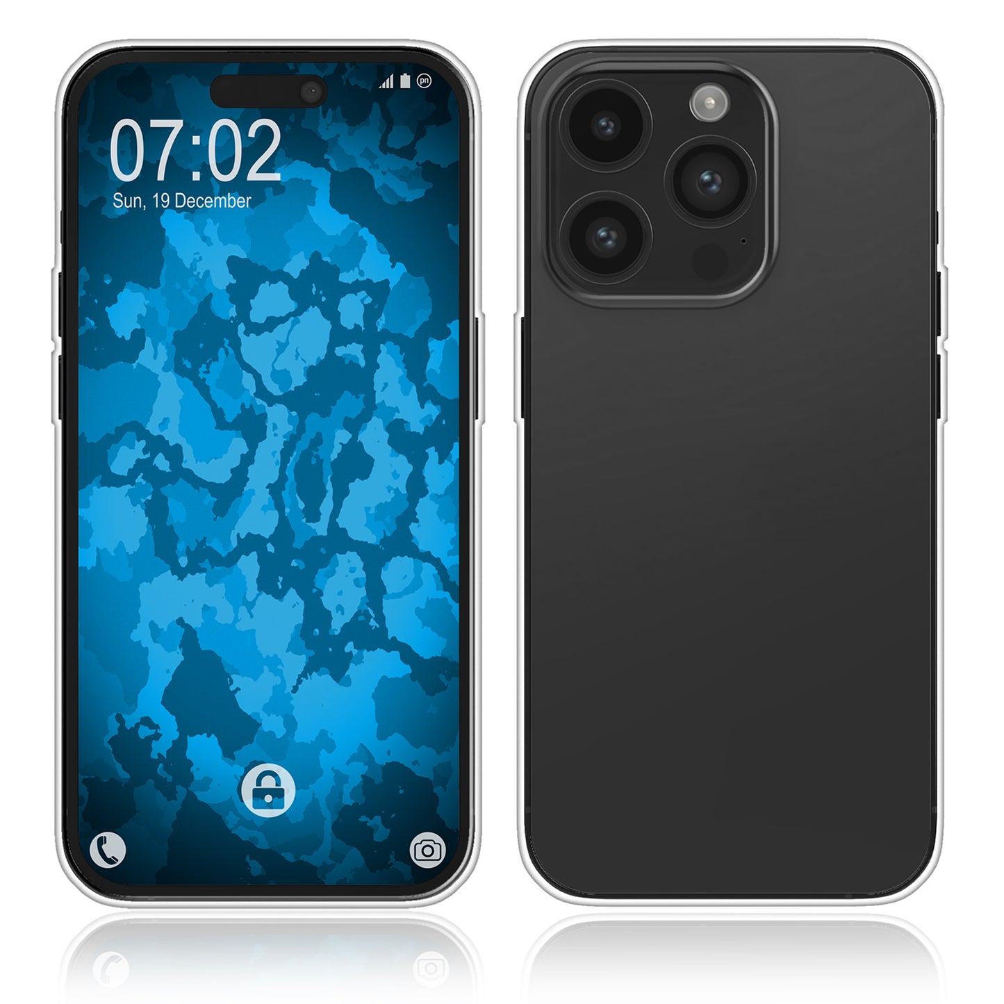 PhoneNatic Case kompatibel mit iPhone 15 Pro Max – Transparent Silikon Hülle crystal-case Cover