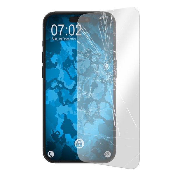 2x Glas-Folie klar  für Apple iPhone 15 Pro Max – Panzerglas für iPhone 15 Pro Max