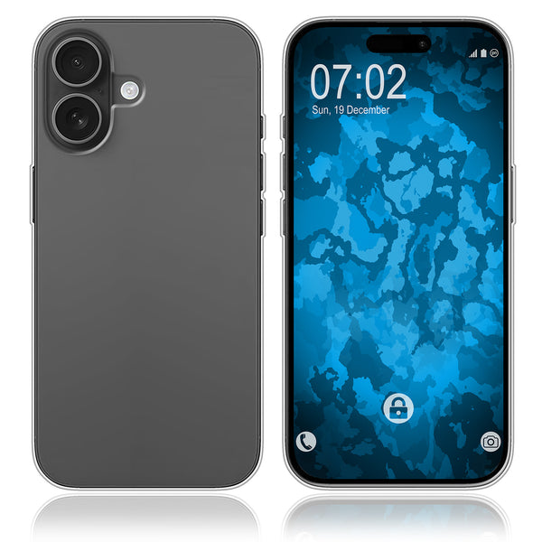 PhoneNatic Case kompatibel mit iPhone 16 – Transparent Silikon Hülle crystal-case Cover