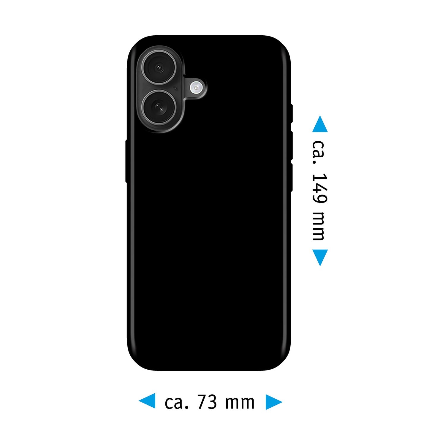 PhoneNatic Case kompatibel mit iPhone 16 – Schwarz Silikon Hülle crystal-case Cover