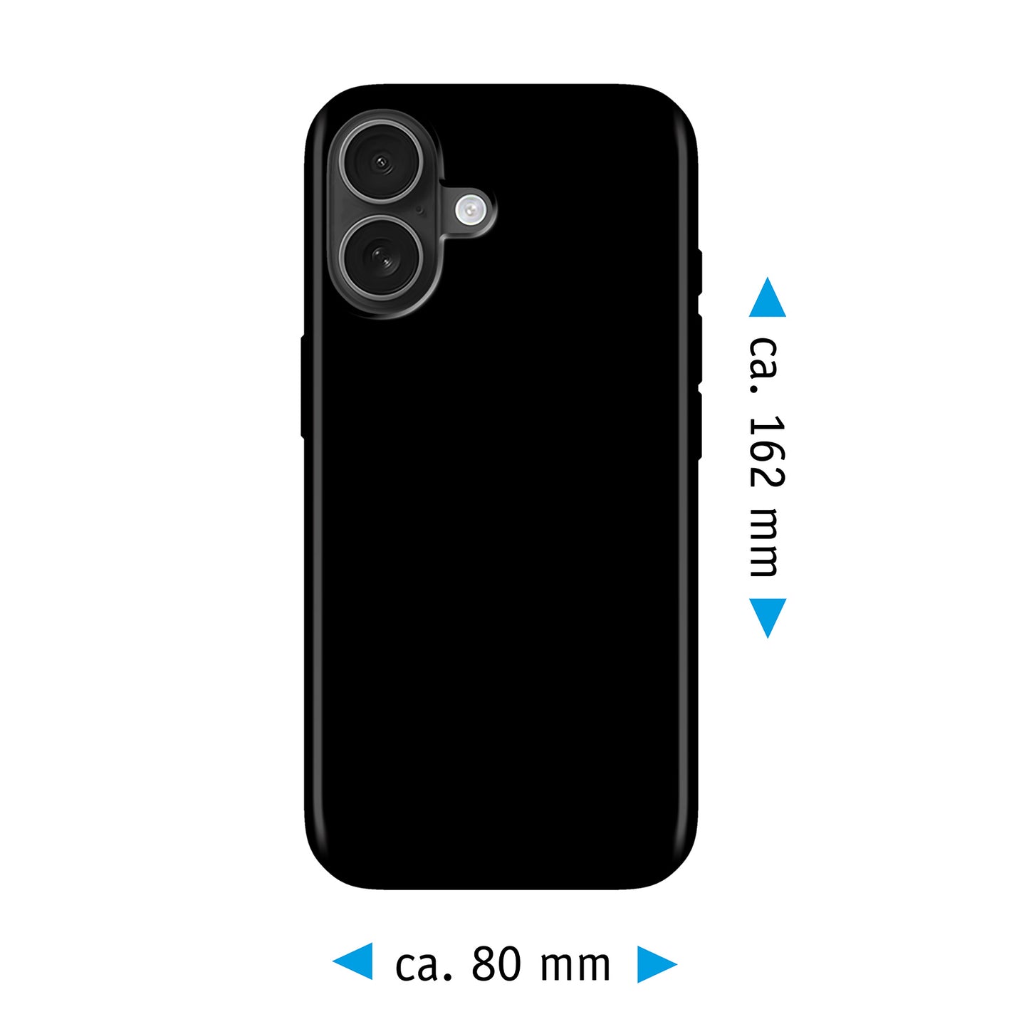 PhoneNatic Case kompatibel mit iPhone 16 Plus – Schwarz Silikon Hülle crystal-case Cover