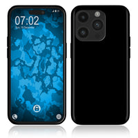 PhoneNatic Case kompatibel mit iPhone 16 Pro Max – Schwarz Silikon Hülle crystal-case Cover