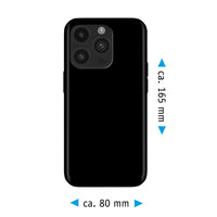 PhoneNatic Case kompatibel mit iPhone 16 Pro Max – Schwarz Silikon Hülle crystal-case Cover