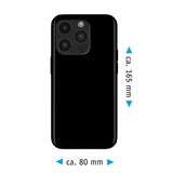 PhoneNatic Case kompatibel mit iPhone 16 Pro Max – Schwarz Silikon Hülle crystal-case Cover