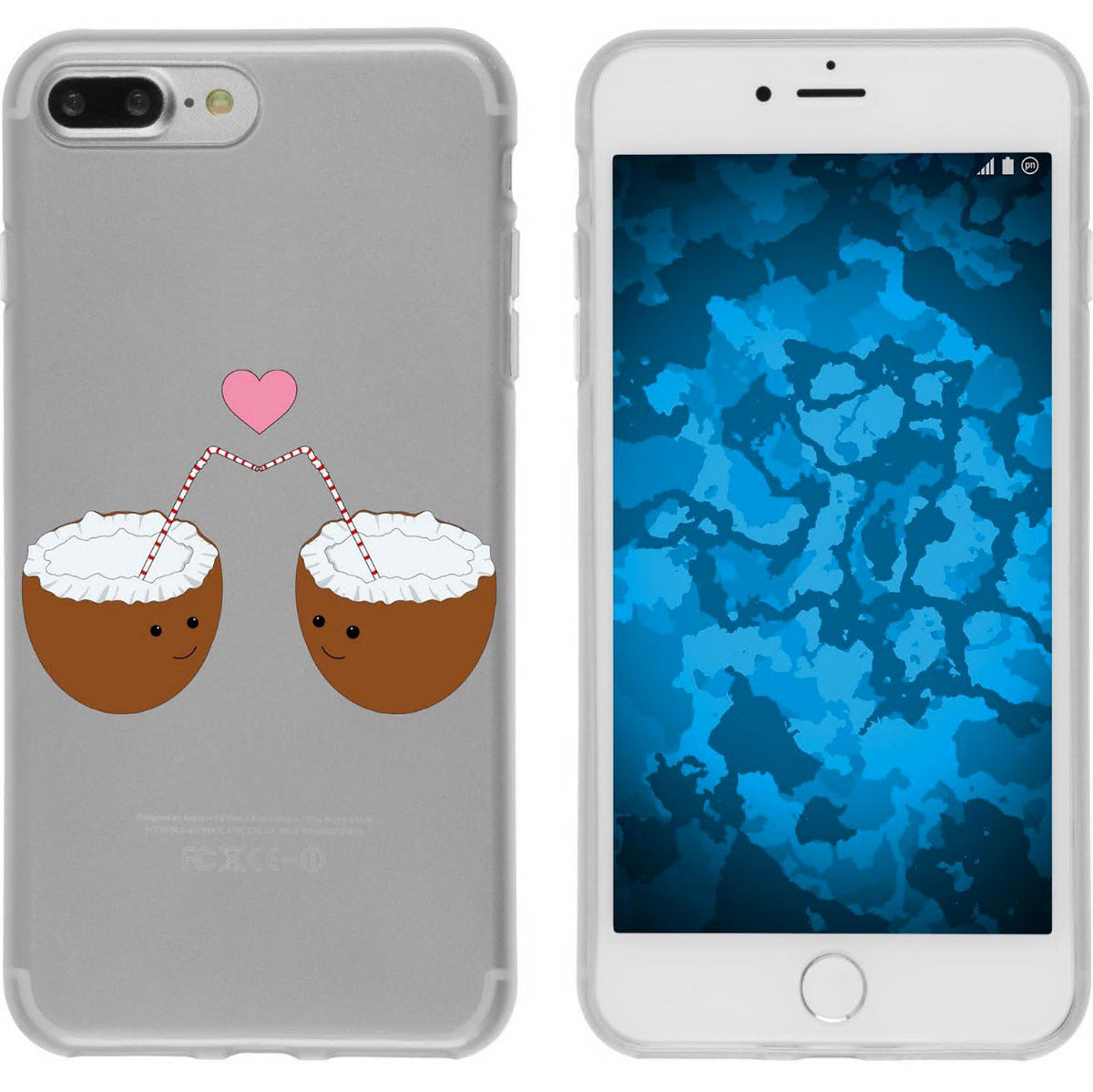 Case für Apple iPhone 8 Plus Silikon-Hülle Sommer Ananas M2 – Ansicht 2
