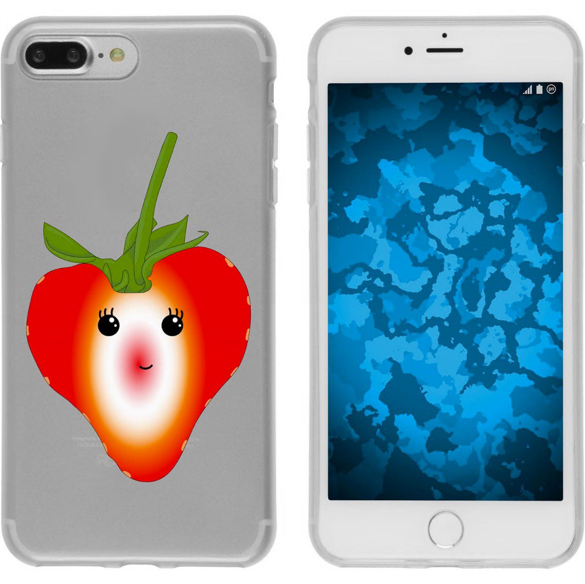 Case für Apple iPhone 8 Plus Silikon-Hülle Sommer Ananas M2 – Ansicht 3
