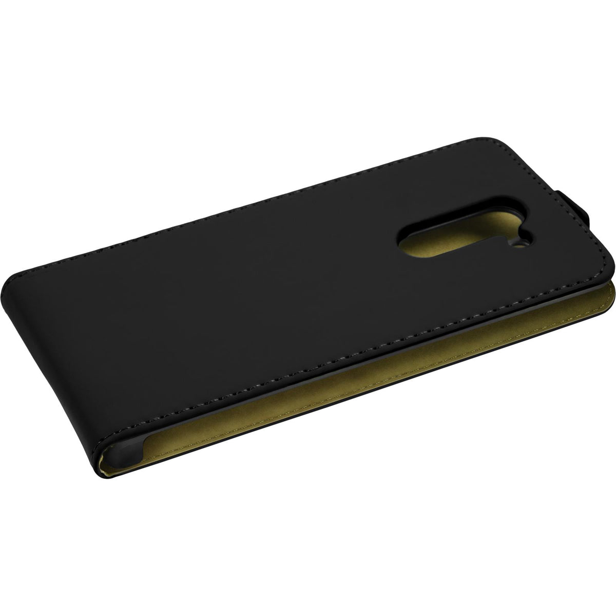 Kunst-Lederhülle für Huawei Honor 6x - Flip-Case schwarz – Ansicht 5