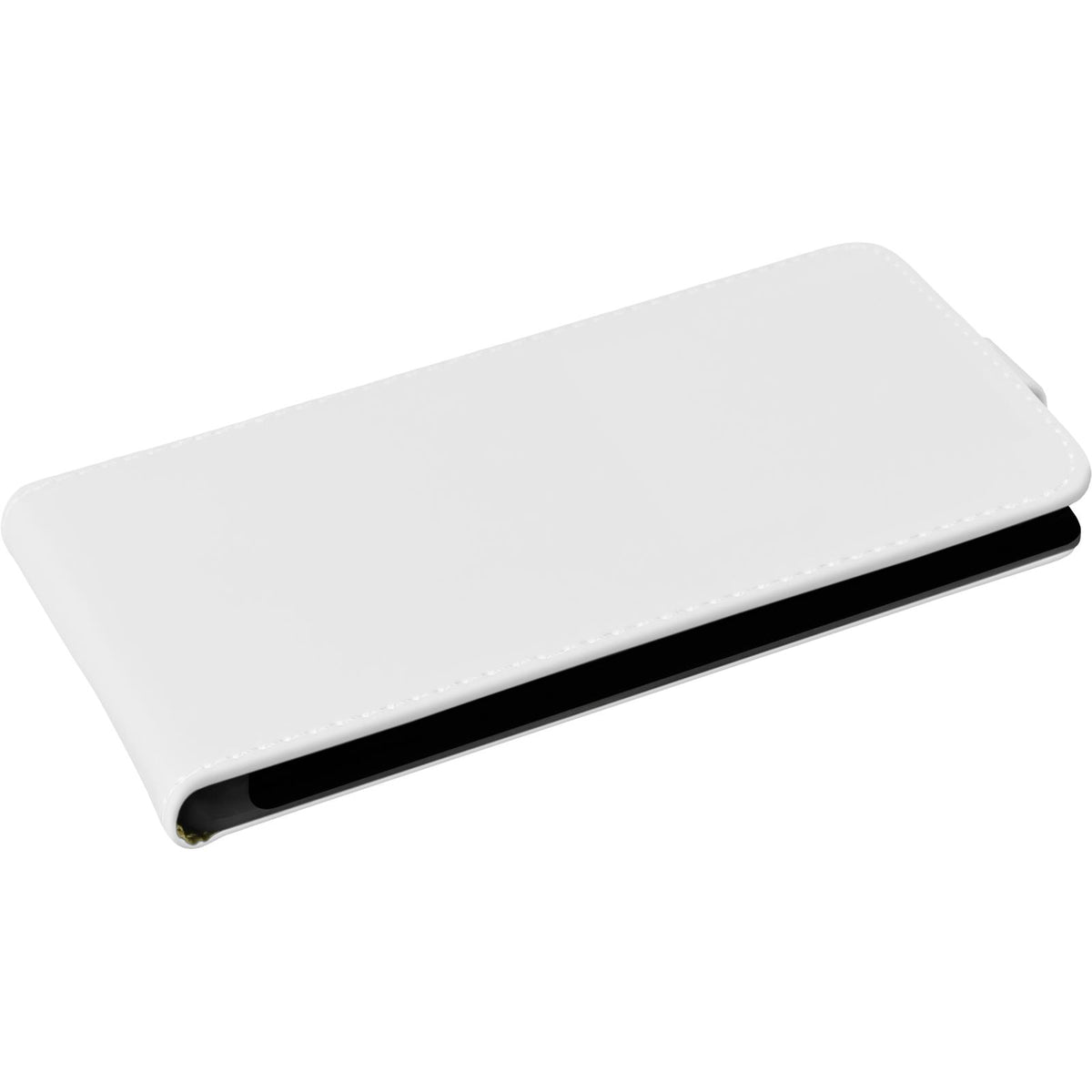 Kunst-Lederhülle für Huawei Honor 6x - Flip-Case weiß – Ansicht 4