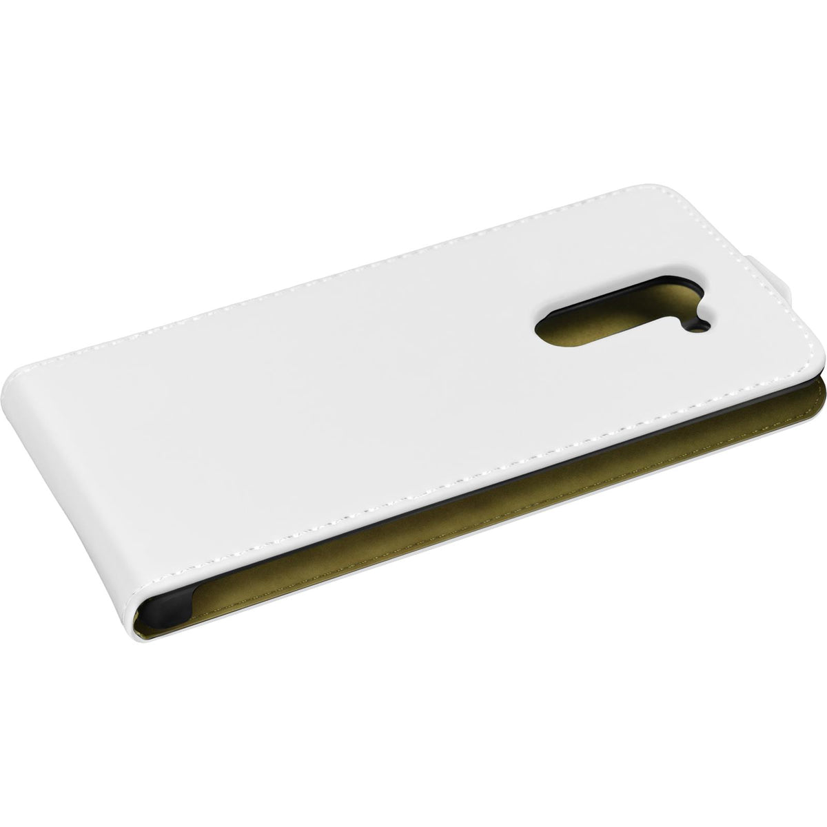 Kunst-Lederhülle für Huawei Honor 6x - Flip-Case weiß – Ansicht 5