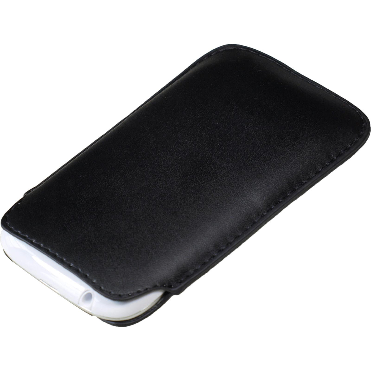 Kunst-Lederhülle für Samsung Galaxy S3 Mini - Tasche schwarz – Ansicht 2