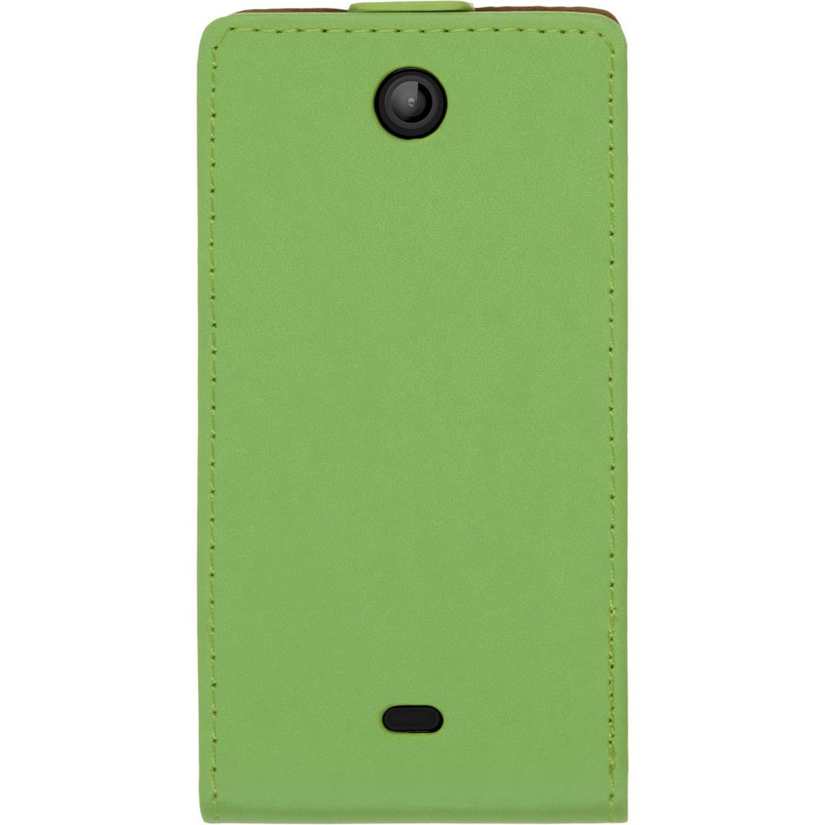 Kunst-Lederhülle für Microsoft Lumia 430 Dual - Flip-Case grün – Ansicht 3