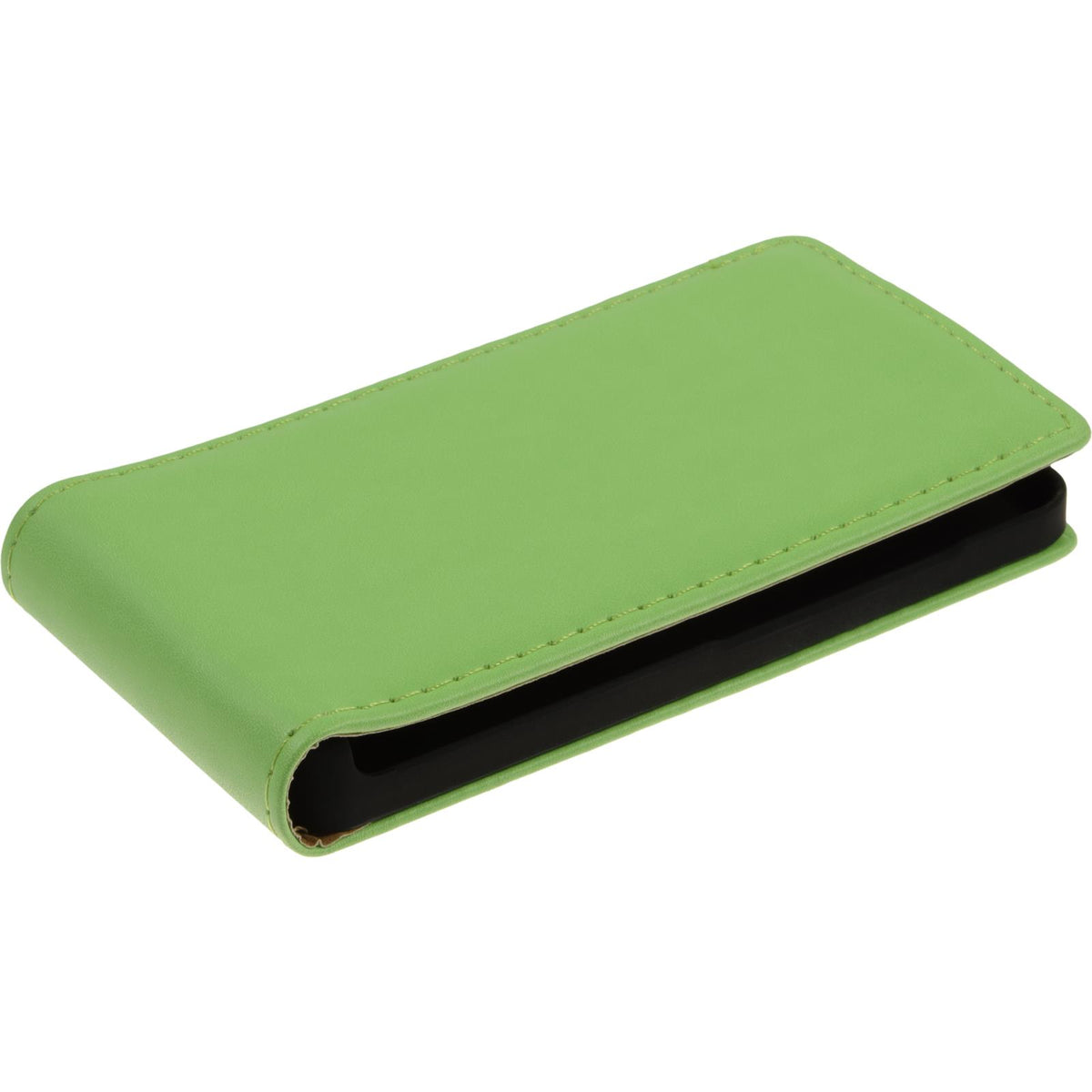 Kunst-Lederhülle für Microsoft Lumia 430 Dual - Flip-Case grün – Ansicht 4